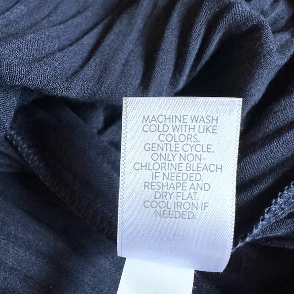 J Jill Navy Blue Pleated Sleeveless Boatneck Maxi Dress XL - Picture 8 of 10